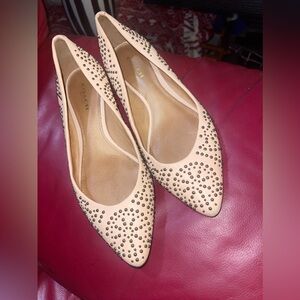 Coach stud leather flats